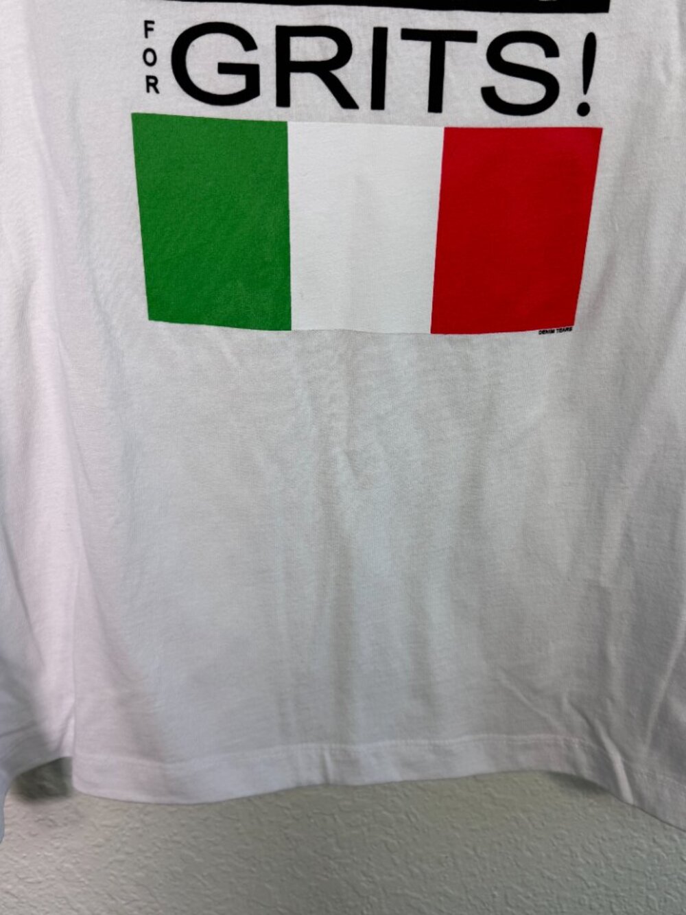 Denim Tears Shirt Mens XXL Polenta Is Fancy For Grits Graphic Tee Streetwear USA - Picture 8 of 13